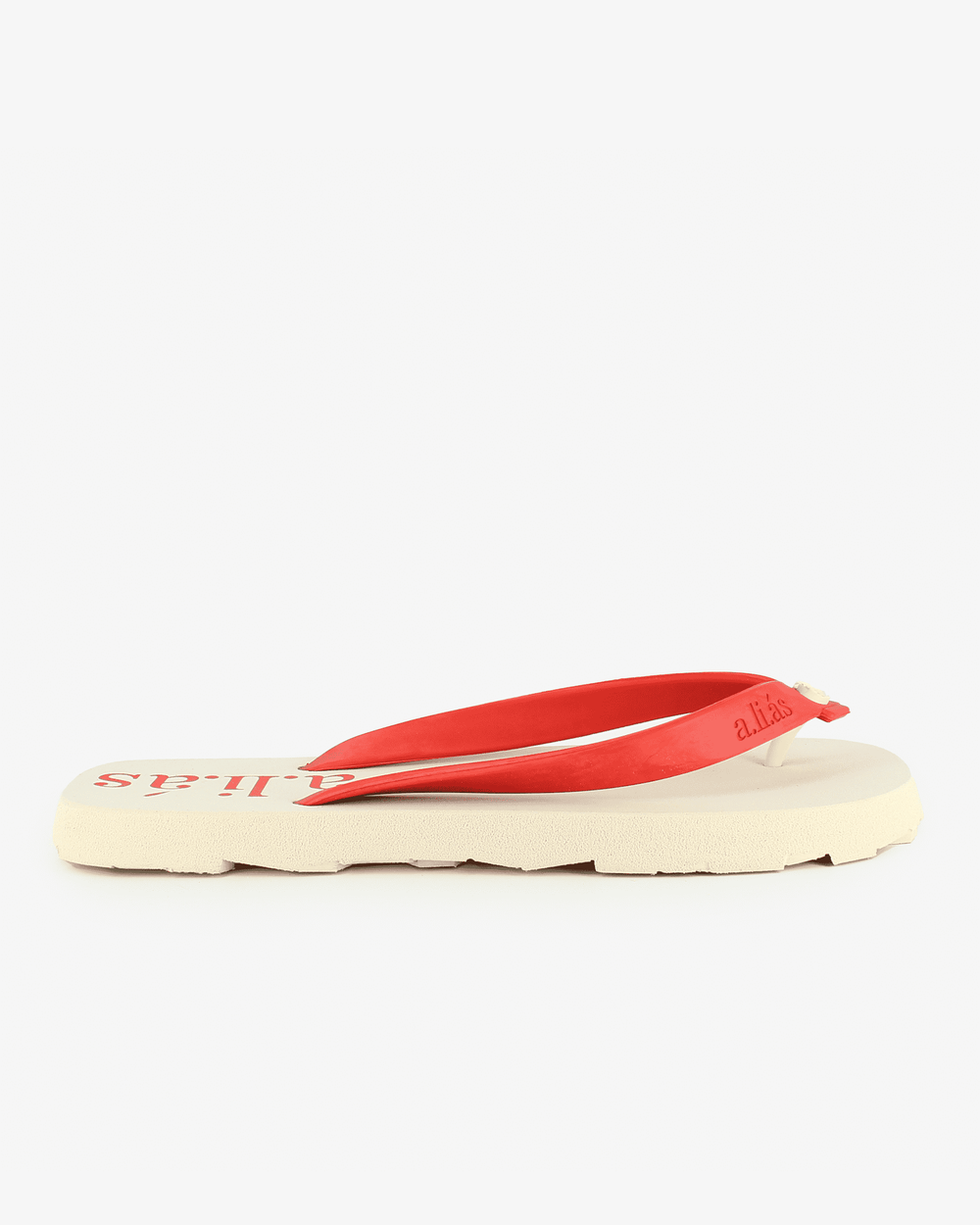 Flos Rubber Flip Flops Off-white/Paprika Red