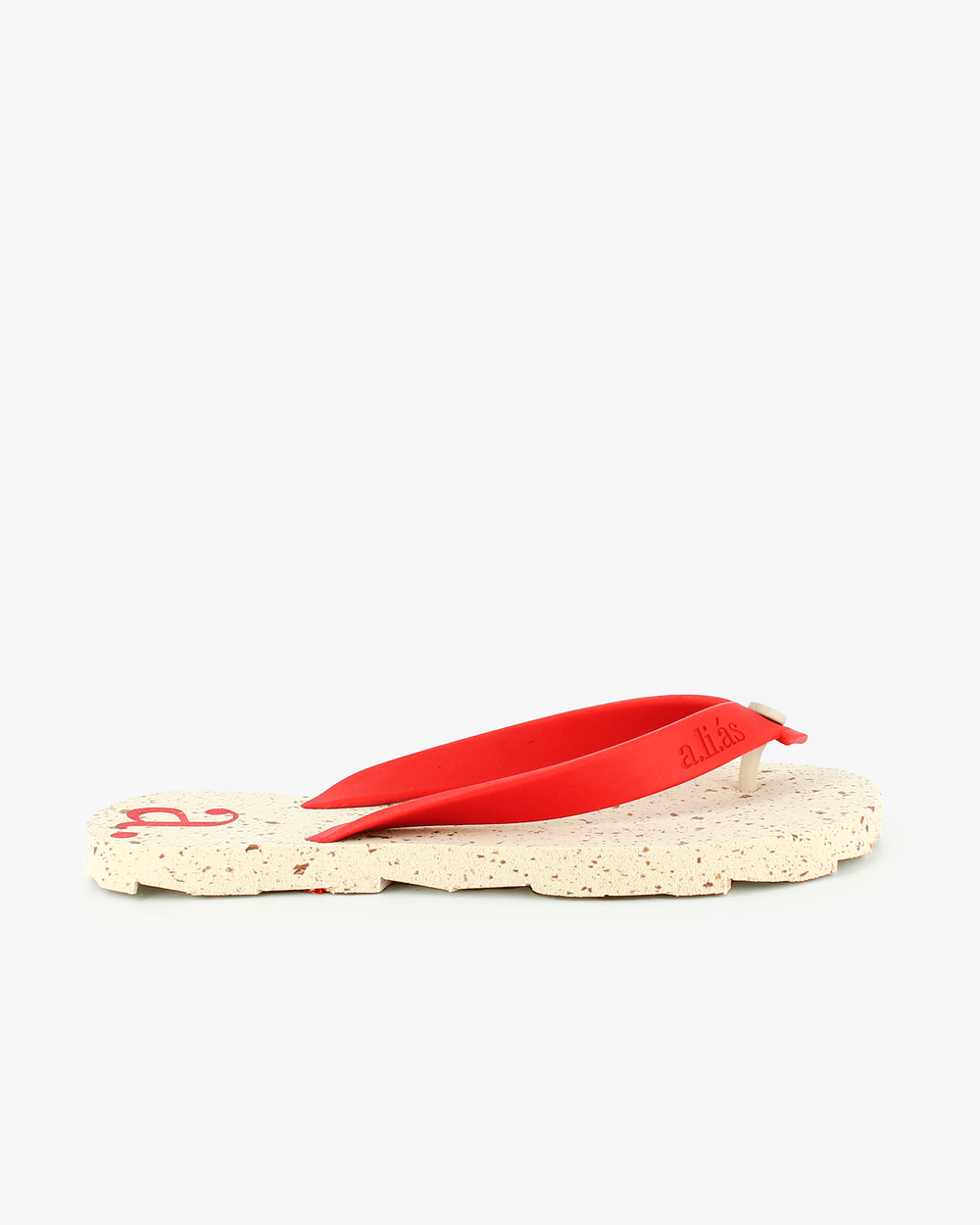 Nalu Recycled Rubber Flip Flops | Sand/Paprika Red