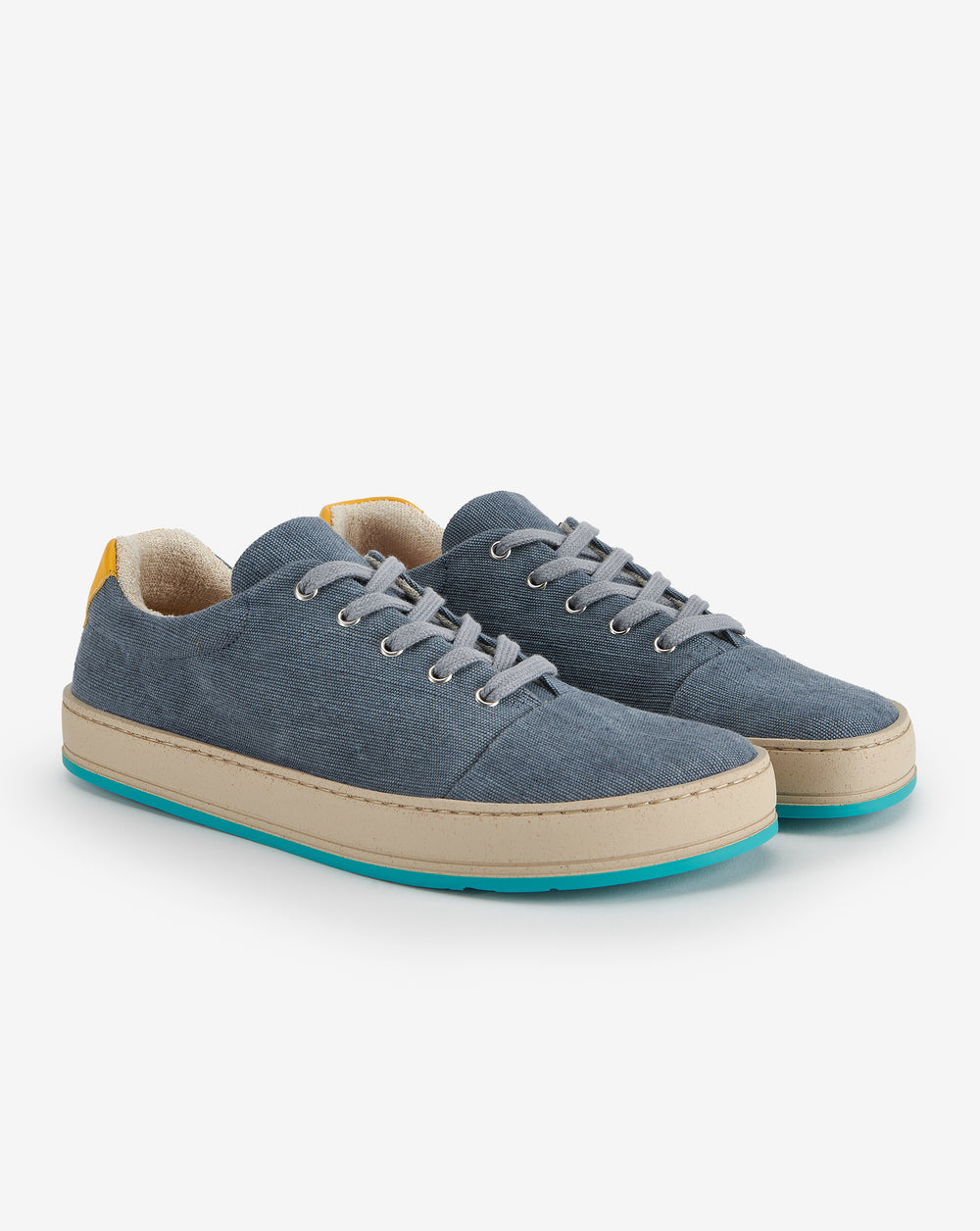 Sapatos com atacadores Asher em Mali Recycled Vintage | Azul Orion