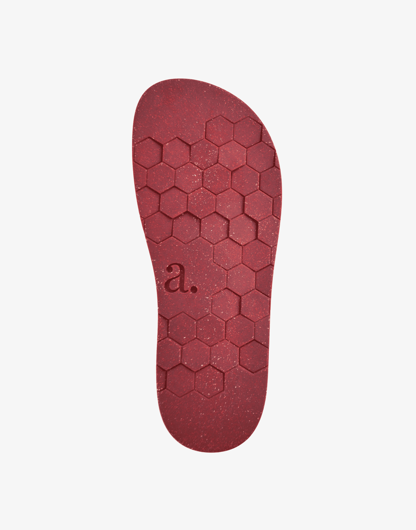 
                  
                    Men’s barefoot wallabee Aurox Whitecap with translucent gum sole and wine with recycled cork offcuts, bottom view showing flexible tread design
                  
                